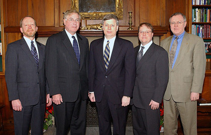photo of Dean of School of Information Sciences, Pitt Chancellor and other people